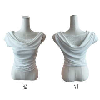 Hidden lace drape T