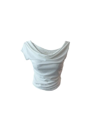 Hidden lace drape T
