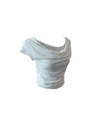 Hidden lace drape T