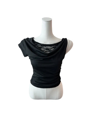 Hidden lace drape T