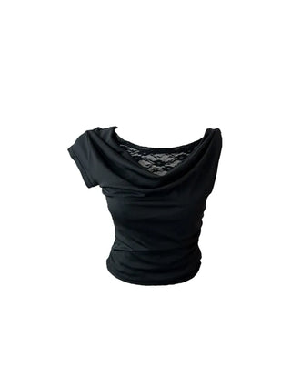 Hidden lace drape T