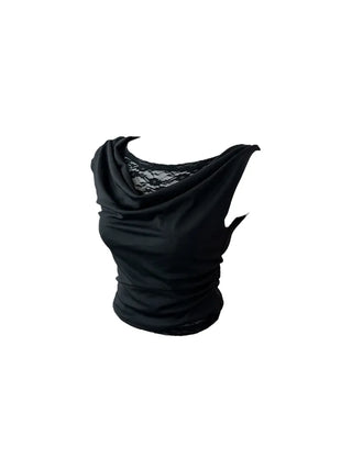 Hidden lace drape T