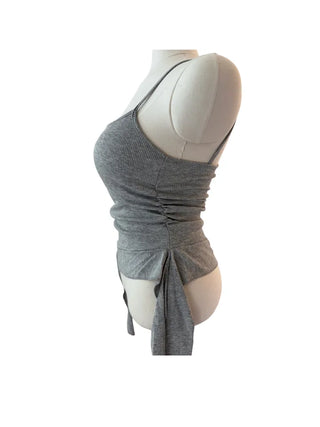 Peaky y2k frill top shirring sleeveless