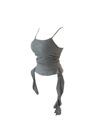 Peaky y2k frill top shirring sleeveless