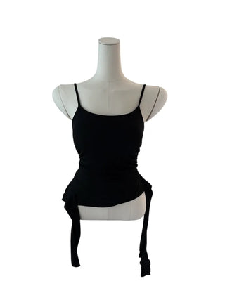 Peaky y2k frill top shirring sleeveless