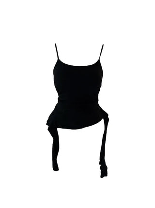 Peaky y2k frill top shirring sleeveless