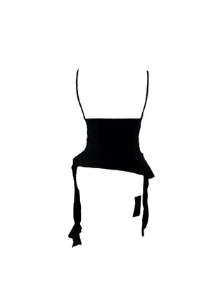 Peaky y2k frill top shirring sleeveless