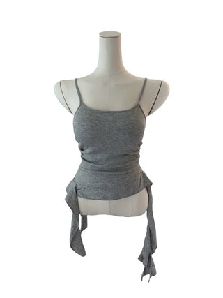 Peaky y2k frill top shirring sleeveless