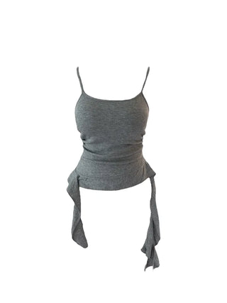 Peaky y2k frill top shirring sleeveless