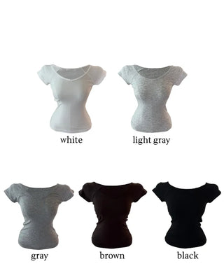 Boa nagar v-neck short-sleeved T
