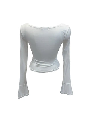 Boohoo ribbon punching lace T