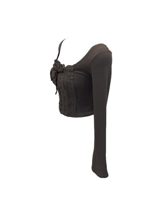 Boohoo ribbon punching lace T