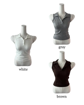 Vera Kara Knitwear Sleeveless T Vera Kara Knit Nashi Tee