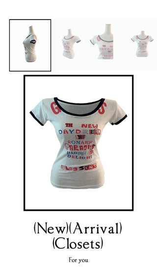 Your slim cartoon lettering short-sleeved T