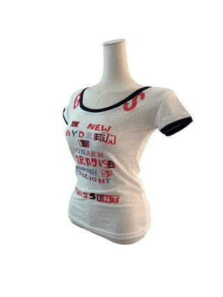 Your slim cartoon lettering short-sleeved T