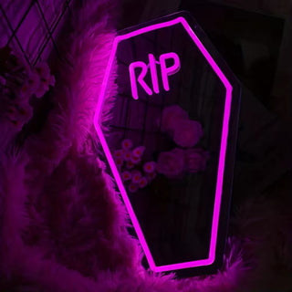 Coffin Neon Mirror Sign