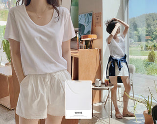 U-neck T-shirt - 7 colors