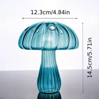 Glass Colorful Mushroom Vase