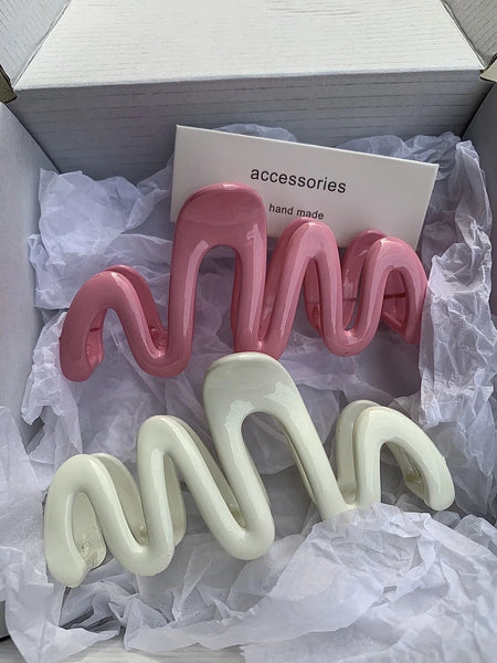 Colorful Jelly Wave Hairpin