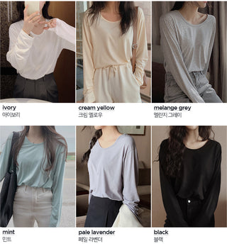 Soft U-neck T-shirt - 6 colors