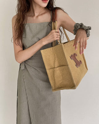 Irregular Casual Strap Striped dress