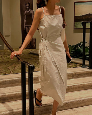 Irregular Casual Strap Striped dress