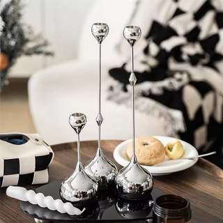 Minimalist Silver Candle Holder