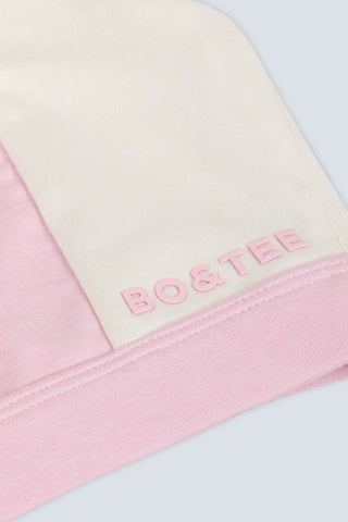Contrast Sports Bra in Pale Pink Marl