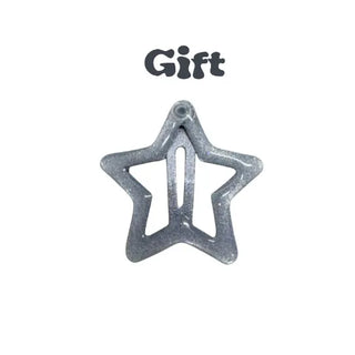 silver scrunchie & hair pin set (Gift star pin)