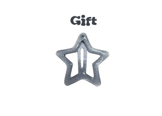 silver scrunchie & hair pin set (Gift star pin)