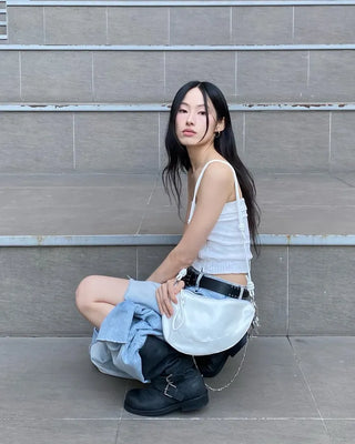 First - q bag (white) (key ring included)