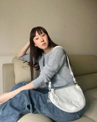 First - q bag (white) (key ring included)