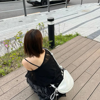 First - q bag (white) (key ring included)