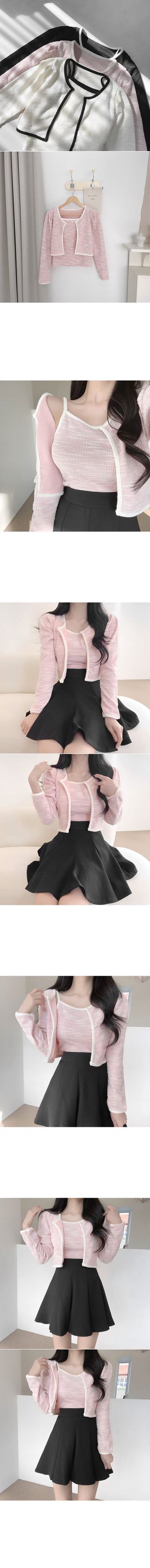 [SET] Bicolor Cardigan