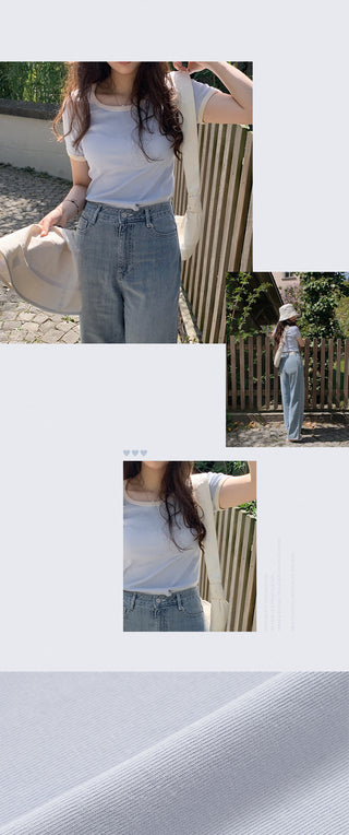 Lined T-shirt - 5 colors