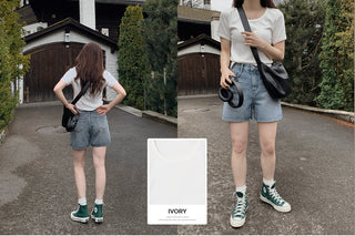 Lined T-shirt - 5 colors