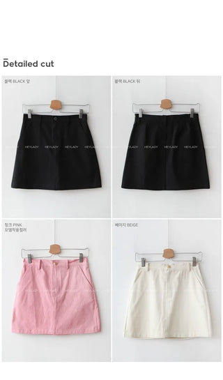 Colored mini skirt