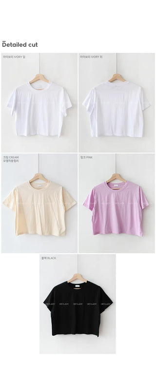 Cotton short-sleeved T-shirt