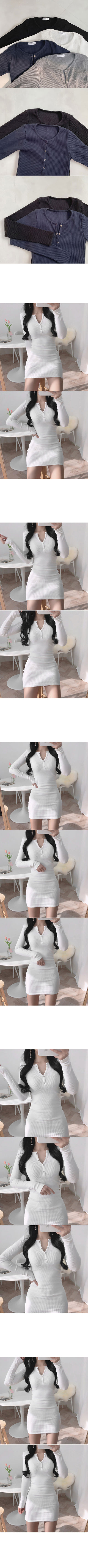 Button-up long-sleeved mini dress