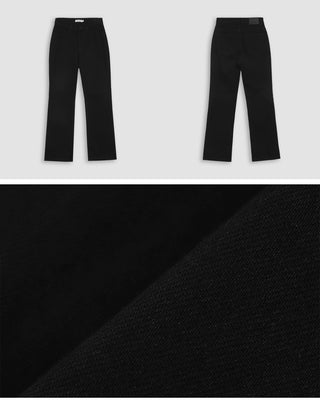 (basic/long) Premium semi-bootcut black denim pants - 4 sizes