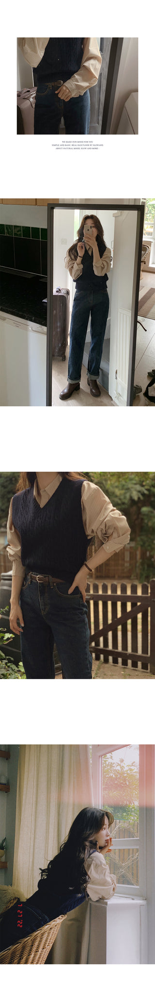 Cable knit vest - 4 colors