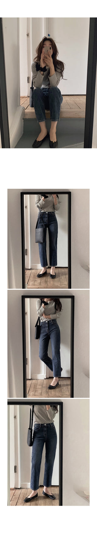 (basic/long) Land Dark Denim Pants