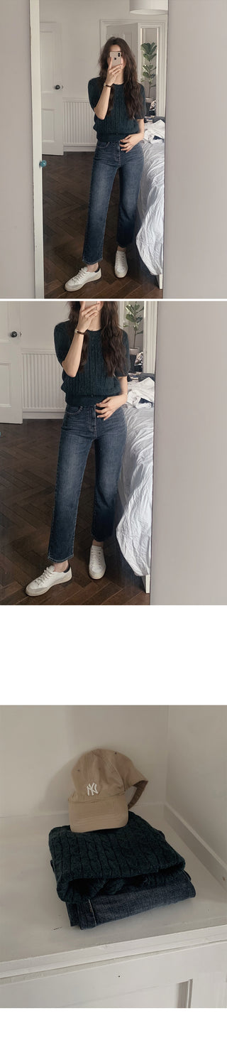 (basic/long) Land Dark Denim Pants