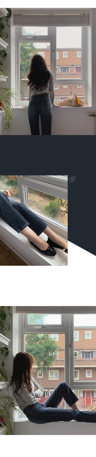 (basic/long) Land Dark Denim Pants