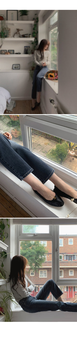 (basic/long) Land Dark Denim Pants