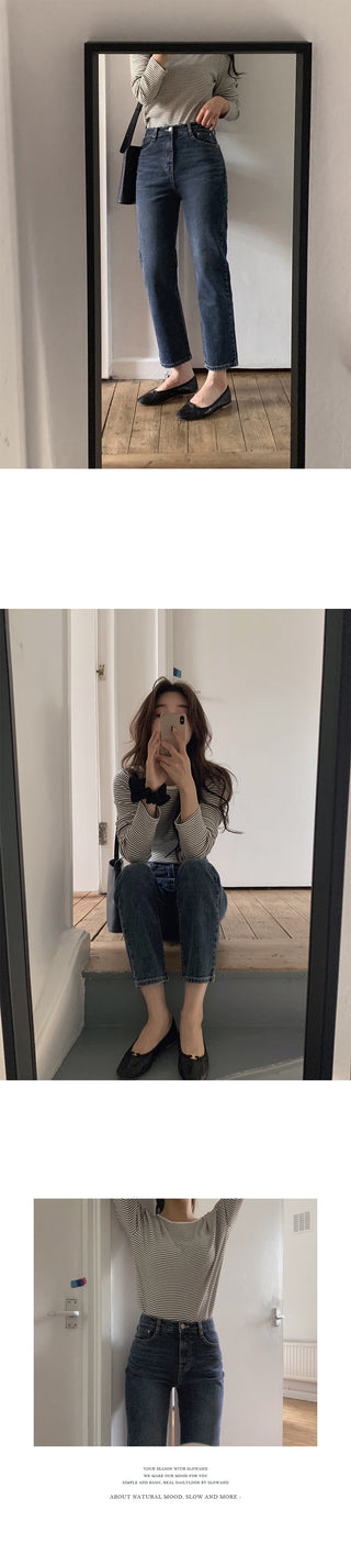 (basic/long) Land Dark Denim Pants