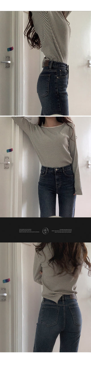 (basic/long) Land Dark Denim Pants