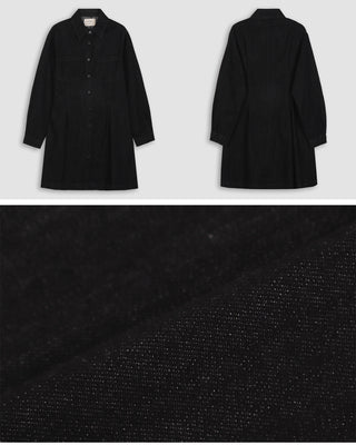 Low Denim Jacket Dress - One Color