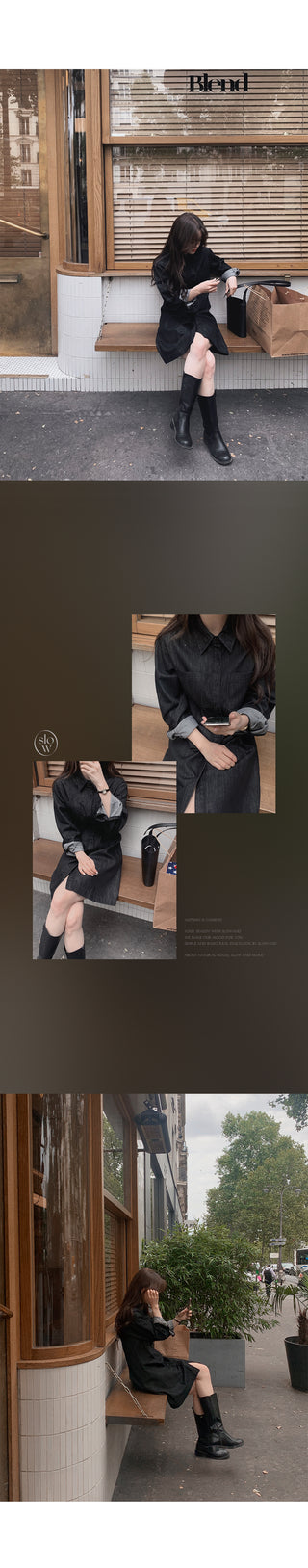 Low Denim Jacket Dress - One Color