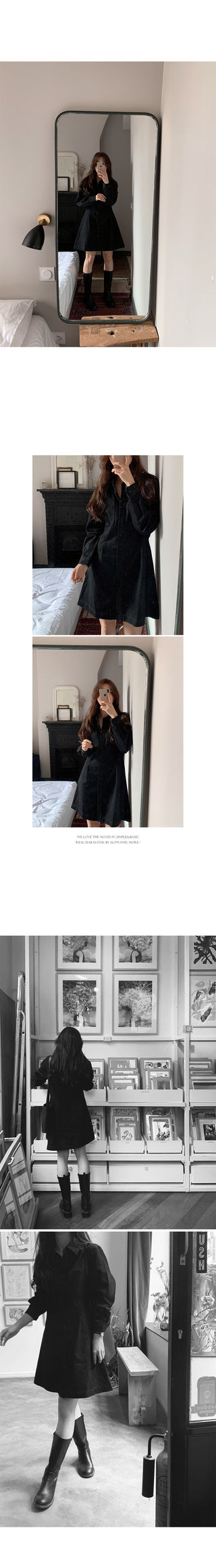 Low Denim Jacket Dress - One Color